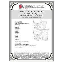 Load image into Gallery viewer, 1780s Front Lacing Stays Supply Kit