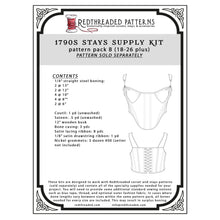Load image into Gallery viewer, 1790s Stays Supply Kit