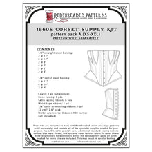 Load image into Gallery viewer, 1860s Gored Corset Supply Kit
