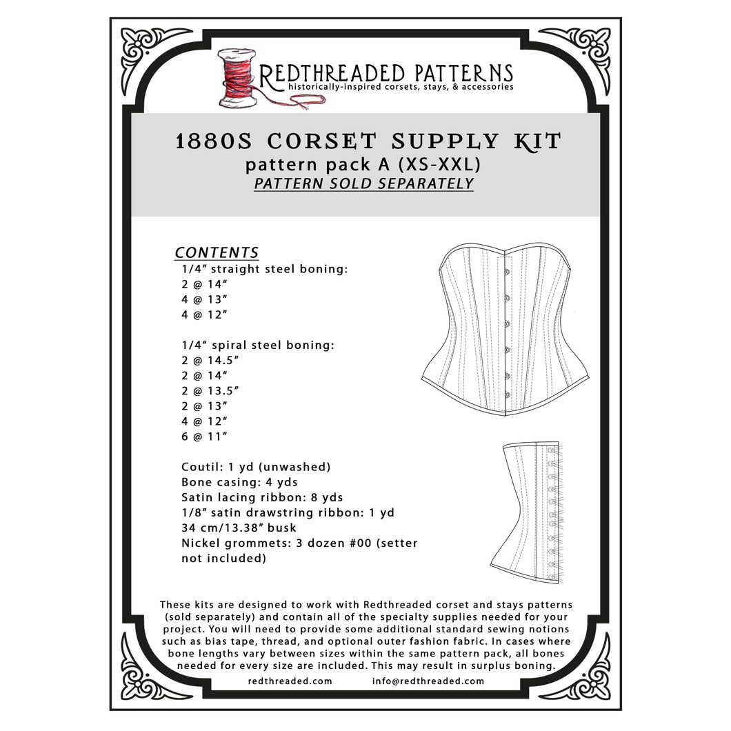 1880s Corset Supply Kit