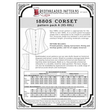 Load image into Gallery viewer, 1880s Corset Multi–Size Paper Pattern