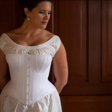 Load image into Gallery viewer, 1860s Gored Corset