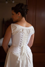 Load image into Gallery viewer, 1860s Gored Corset