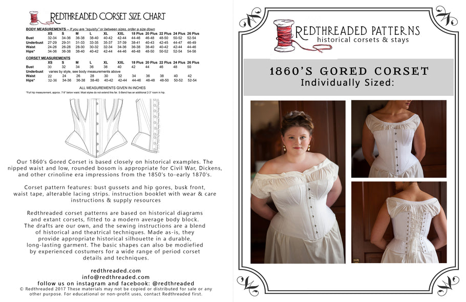 Introducing our Newest Pattern: The 1860's Gored Corset!
