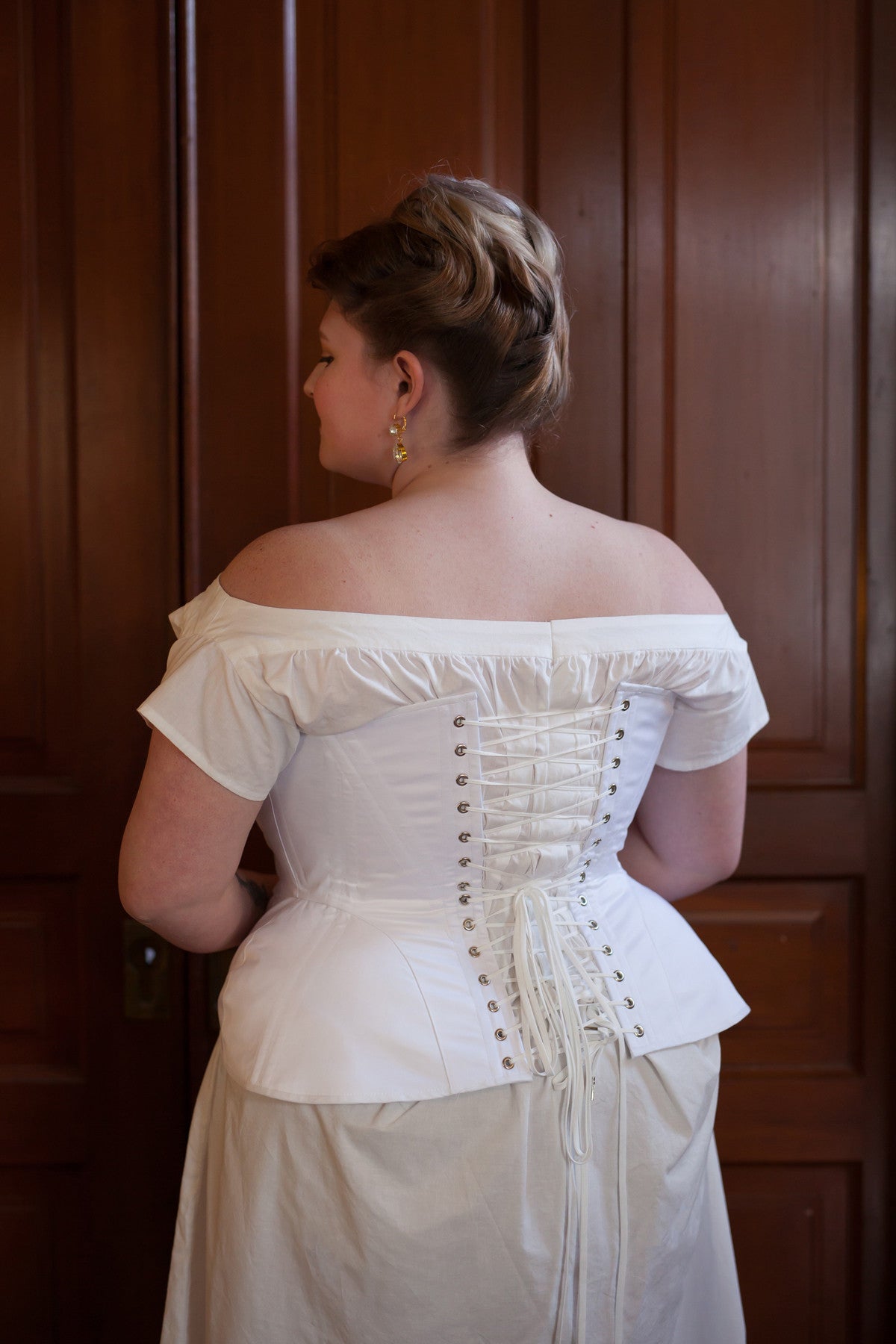 Luminous White Satin Handmade Edwardian S Bend Steel Boned Corset With Lace  Detail Custom Made Just for You -  Canada